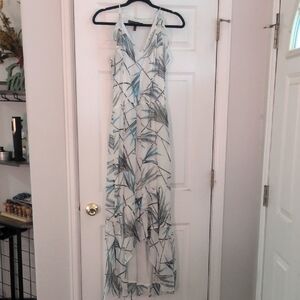 White House Black Market Leaf Print Jumpsuit